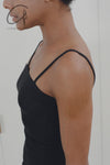 BASERANGE Ribbed Cotton Needle Tank Top Camisole TONI and TOTV Collection Made in Portugal BAS-TONI-RB-000-HEI Black